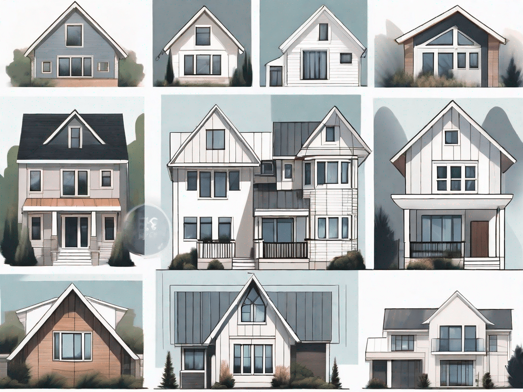 A home with various styles of dormer windows