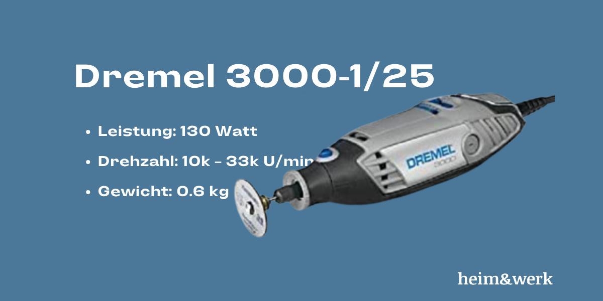 DREMEL Multitool Multifunktionswerkzeug 3000-1/25 130 Zubehöre Biegsame Welle 